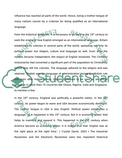English as the Global Language