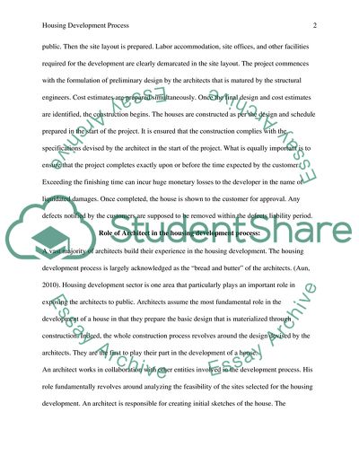 Housing Development Process