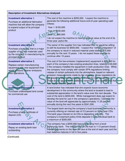 Investment Opportunities of FirstRate Company