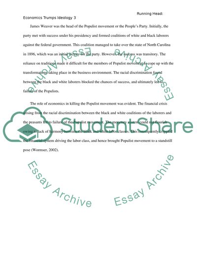 Economics Trumps Ideology week 3 dissc 1