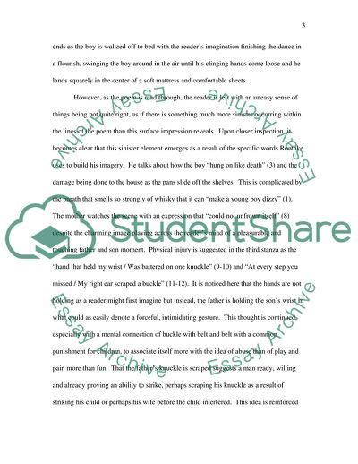 Theodore Roethkes Poem My Papas Waltz