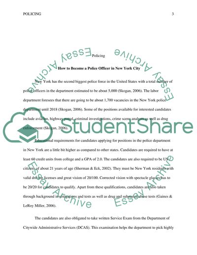 Management Structure of the New York Police Department