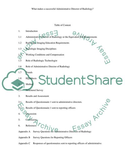 What makes a successful Administrative Director of Radiology