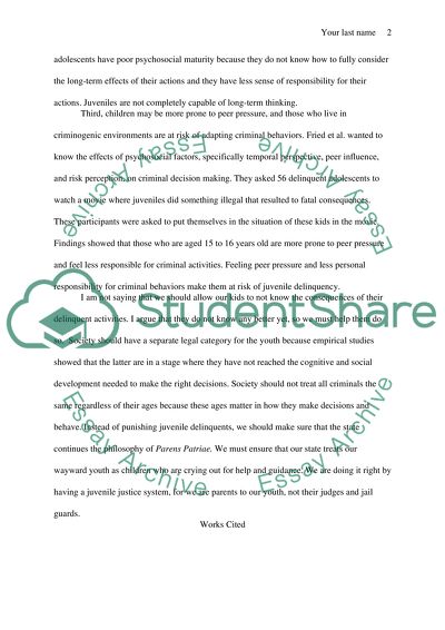 Childhood and delinquency