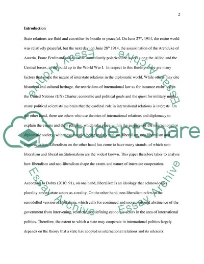 The Extent To Which States can Cooperate