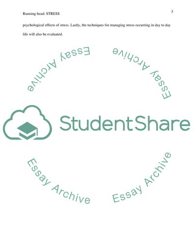 Stress in Everyday Life