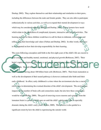 Children Development, Health, and Well-Being