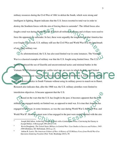 American Military History: Total vs. Limited War