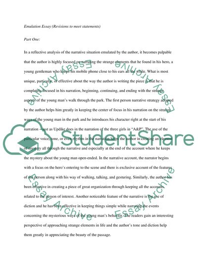 Reflective Analysis of the Narrative Situation