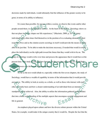 The Present State Of Sociology