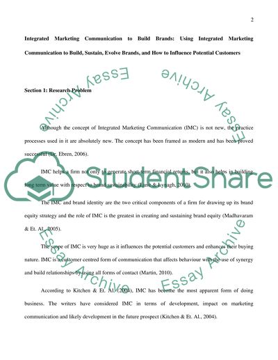 Integrated Marketing Communication
