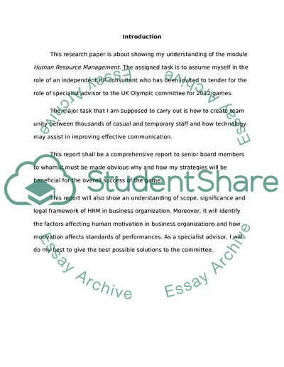 The Module Human Resource Management