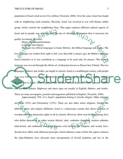 Group World Culture Essay