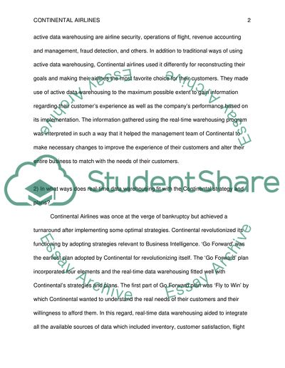 Real-time Business intelligence at Continental Airlines