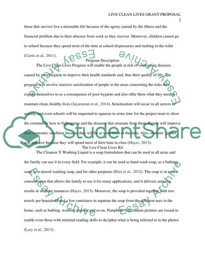 Live Clean Lives Grant Proposal