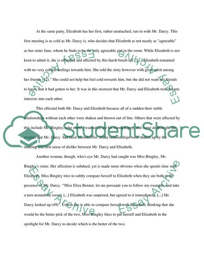 Pride and Prejudice and Relationships