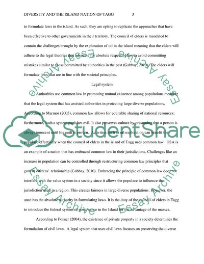 Diversity and the Island Nation of Tagg