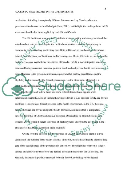 Access to HealthCare in the United States