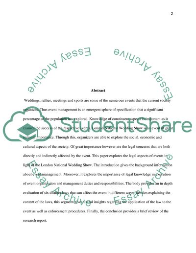 Entertainment law:London national wedding show