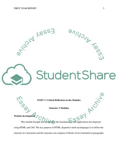 Critical Reflection on the Modules