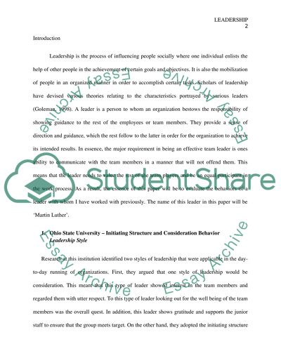 Leadership Essays & Management Term Paper Help