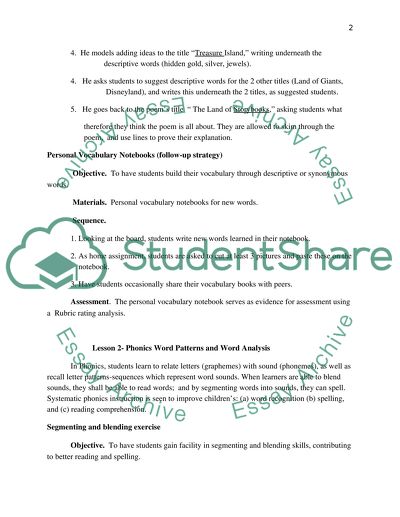 Language Arts Unit Plan