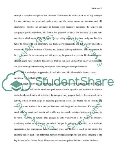 The Oriole Furniture Inc. (Case Study)