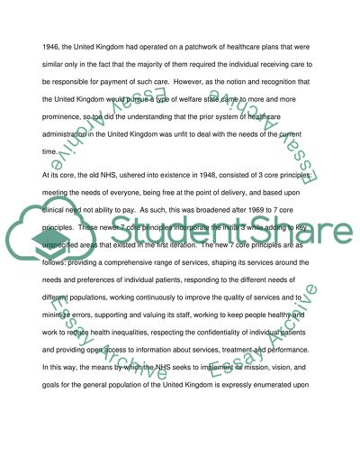 National Health Service: Evolution of Healthcare in Great Britain