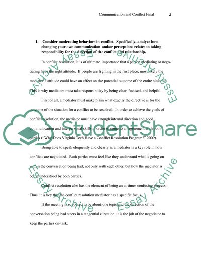 Communication and Conflict Final