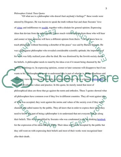 Philosophers United: Three Quotes