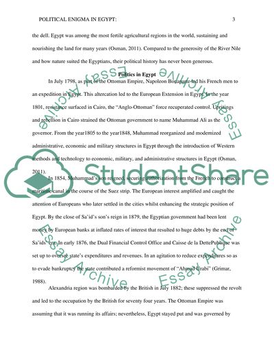 Political Enigma in Egypt