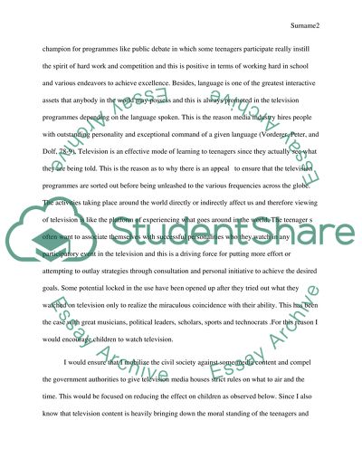 My concern with television content