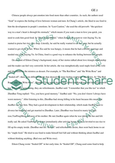 Food Symbolism in a Literary Work from Modern China