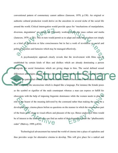 An Uninterrupted Development and Advancement of Cinema