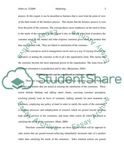 The Issue of Customer Orientation and Its Manifestation