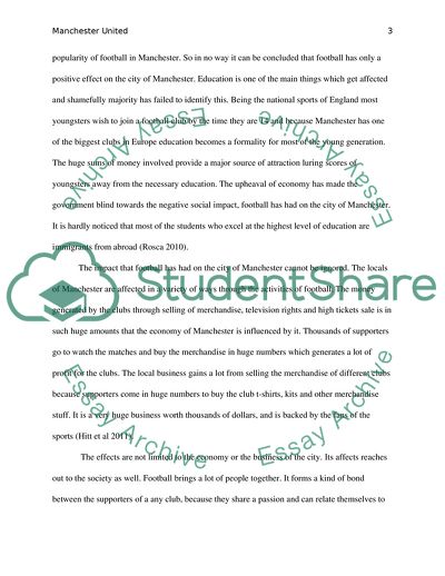 Does Football Have a Positive or Negative Impact on the City of Manchester