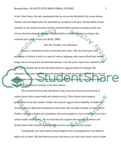 The Dynamics of Poverty and Crime