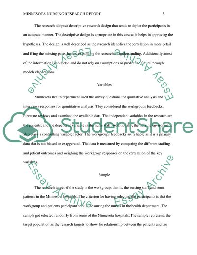 Minnesota Hospital Nurse Staffing