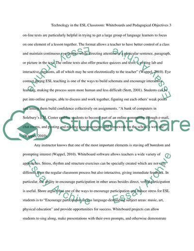 Technology in the ESL Classroom