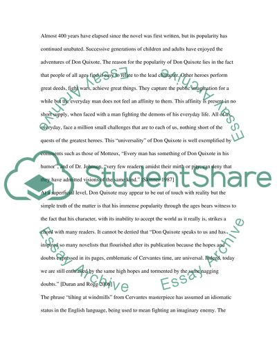 Fighting Windmills: Encounters with Don Quixote