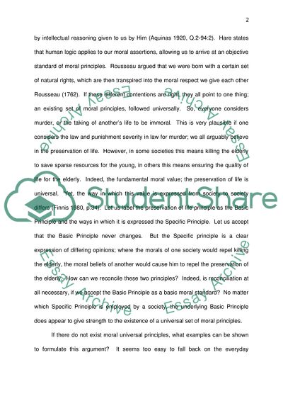 Do Universal Moral Principles Exist