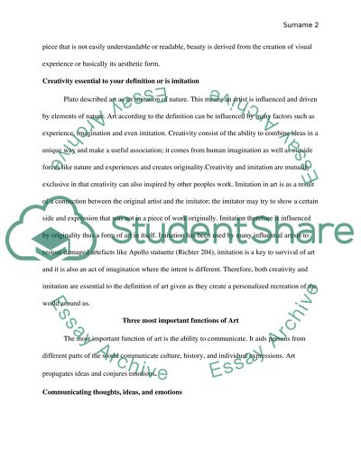 Three Most Important Functions of Art