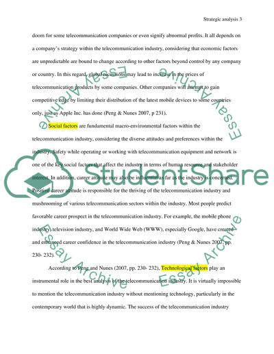 Analyse the Telecom Industry and Analyse also the company 3 mobile