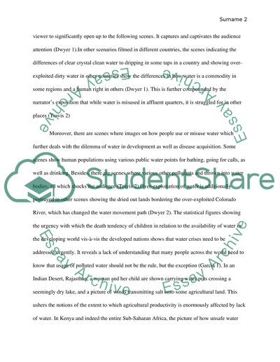 Visual Rhetoric of One Water Film Documentary