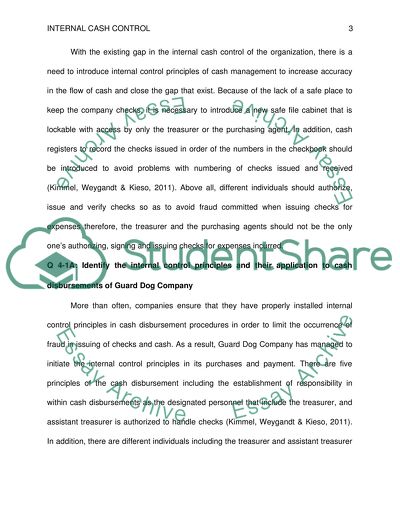 Internal Cash Control