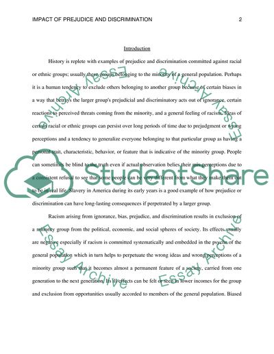 Impact of Prejudice and Discrimination