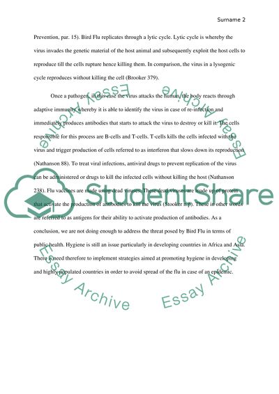 The Study of Avian Influenza