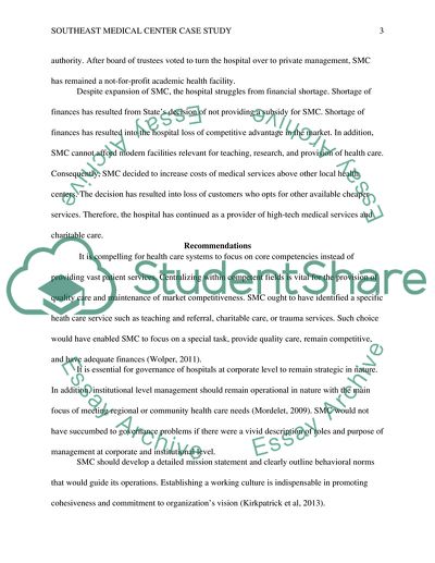 Southeast Medical Center Case Study