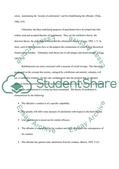 Theories of Punishment and Abolishing Punishment