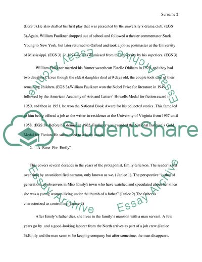 Faulkner as One of the Important Writers in American Literature